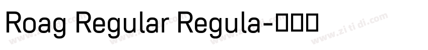 Roag Regular Regula字体转换